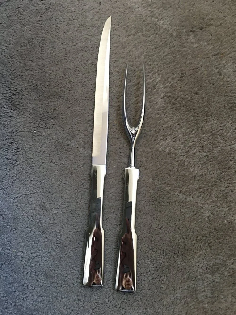 Towle Silversmiths Cutlery Knife and Serving Fork Set with Box, circa 1950s-1960
